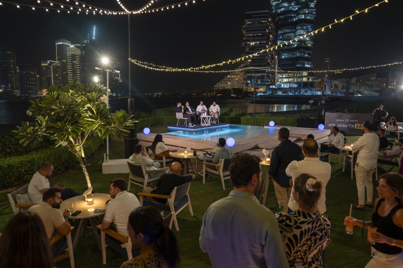 Bidease and Adjust VIP customer event in MENA, with attendees and event branding